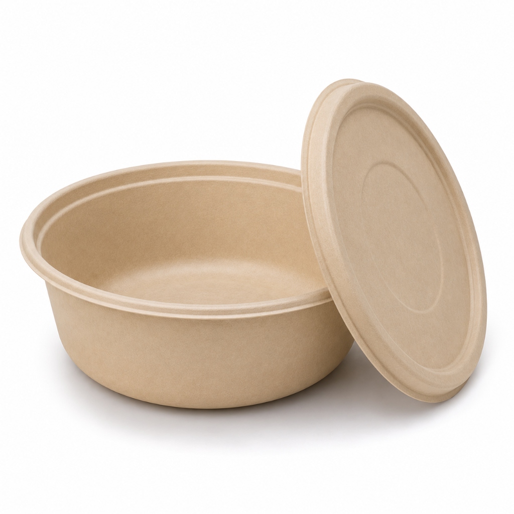 16 oz (500ml) Round Bowl Lid with food